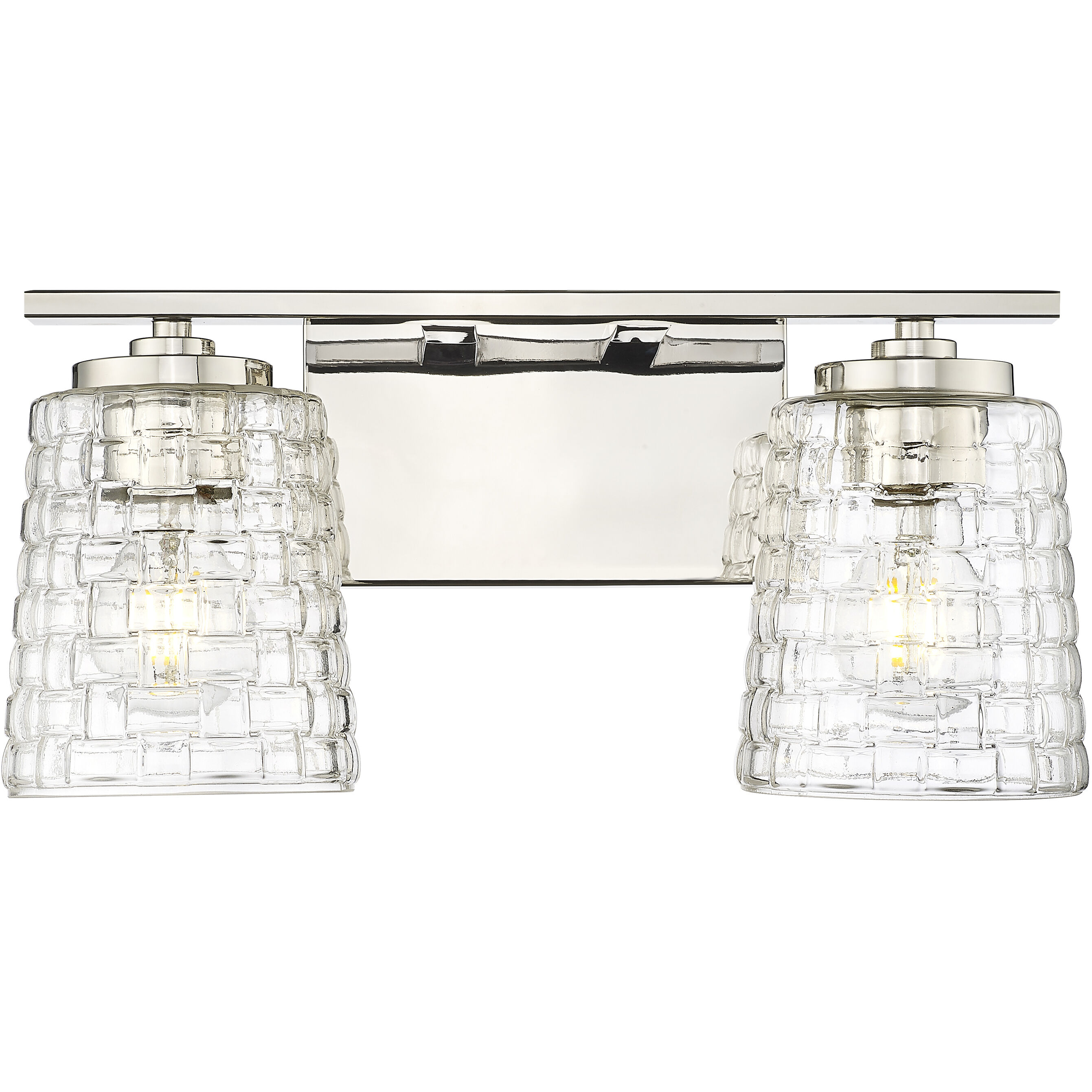 Saben 2 Light 15 inch Polished Nickel Bathroom Vanity Light Wall Light